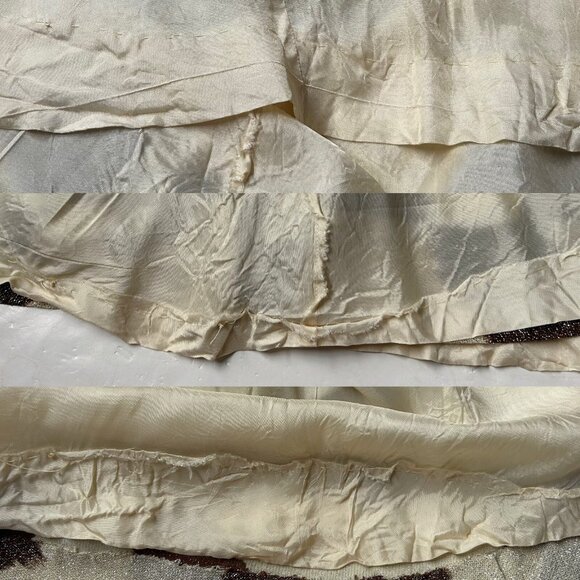 70s vintage metallic midi dress animal cow print beaded v-neck long sleeve. - Picture 12 of 12